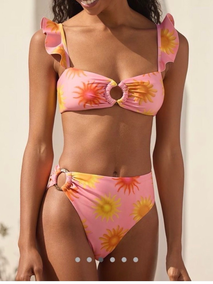 Farm Rio X Anthropologie Sun Swim Bikini Bottom Size Large